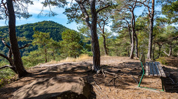 Aussichtspunkt entlang der Wanderung über den Heidenberg