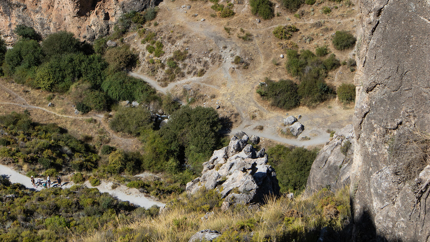 Blick auf die Flussquerung bei Las Azuelas