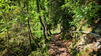 Geländersicherung am Wanderweg Sentier des Roches