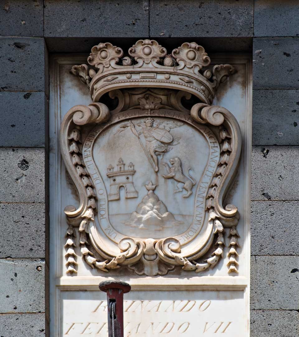 das Stadtwappen von San Cristóbal de La Laguna auf Teneriffa