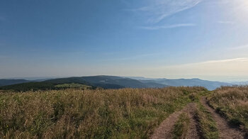 Panorama auf dem Hochplateau des Berges Le Hohneck in Richtung Trois Fours