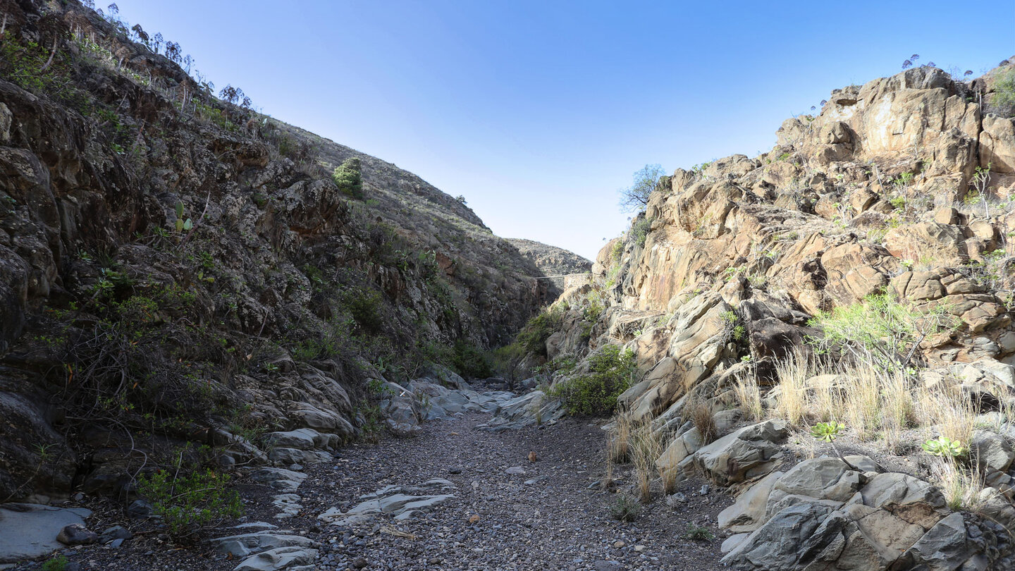 Blick entlang der Schlucht Barranco de Tamadaya