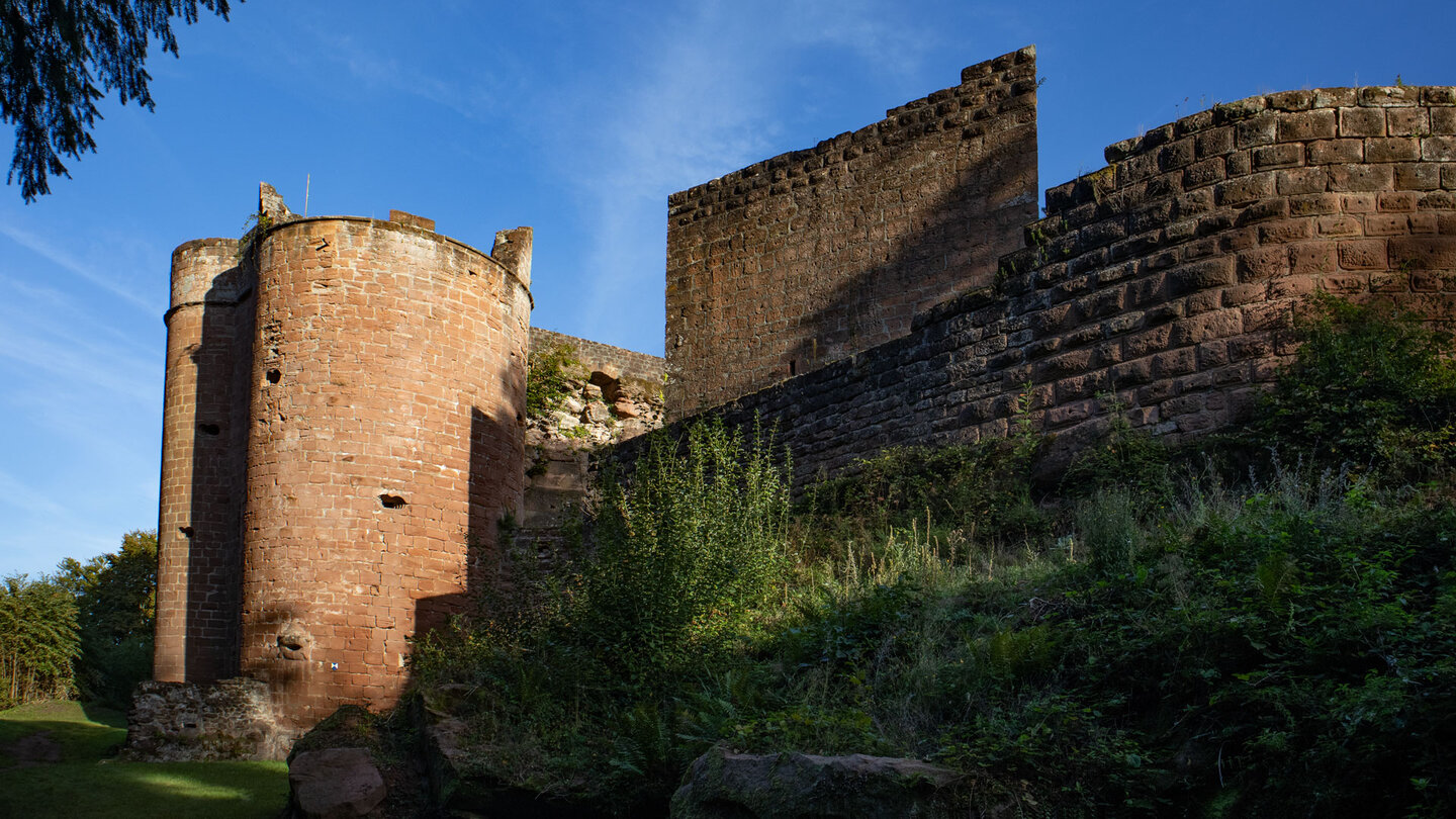 Türme der Burgruine Neudahn