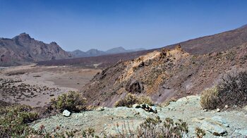 Blick von den Los Azulejos über die Ucanca Ebene im Teide Nationalpark