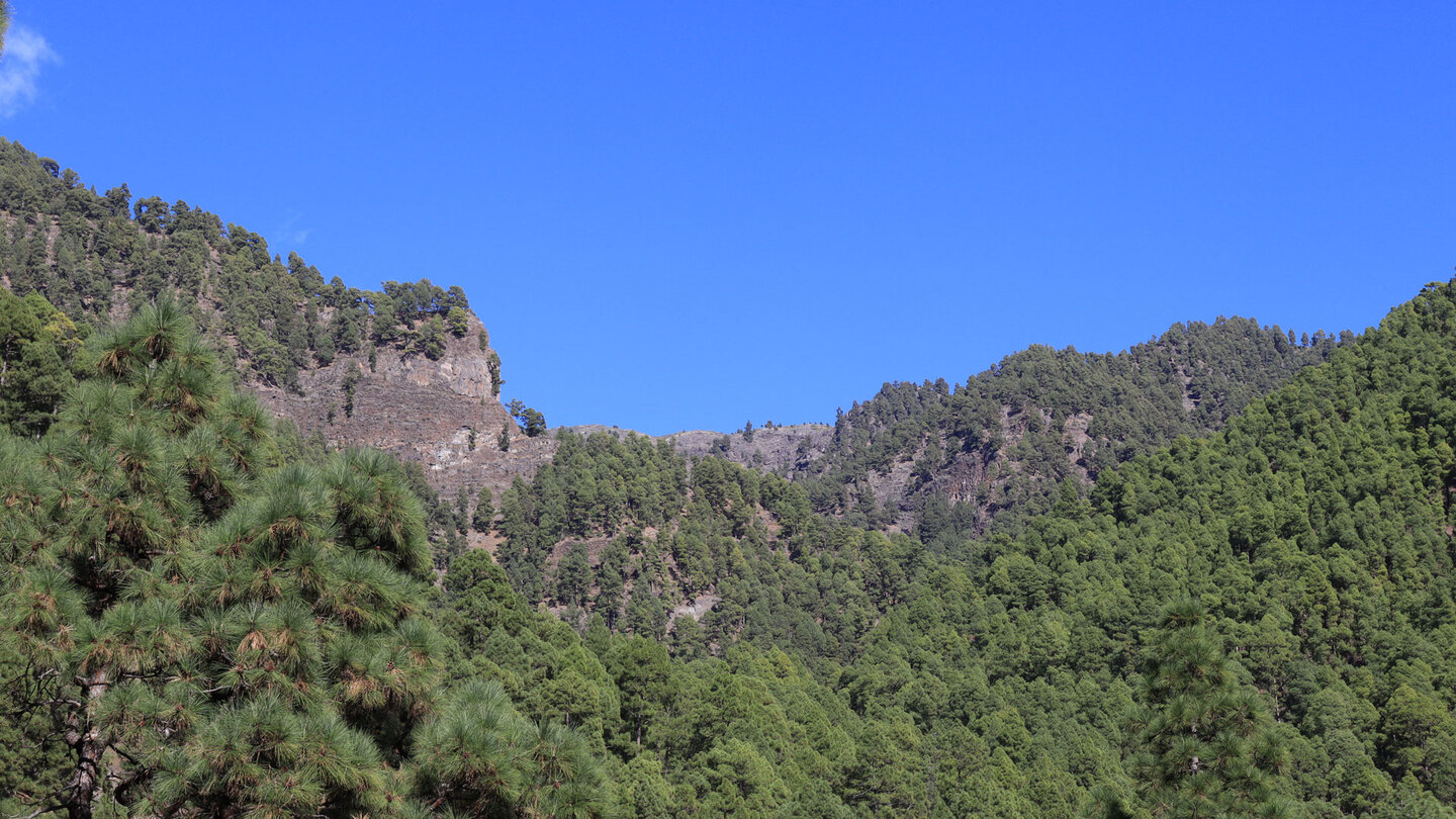 die Gipfelkette der Caldera de Taburiente