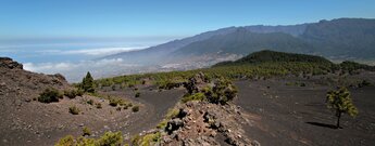 Blick vom Mirador Astronómico de Llano del Jable Richtung Tazacorte