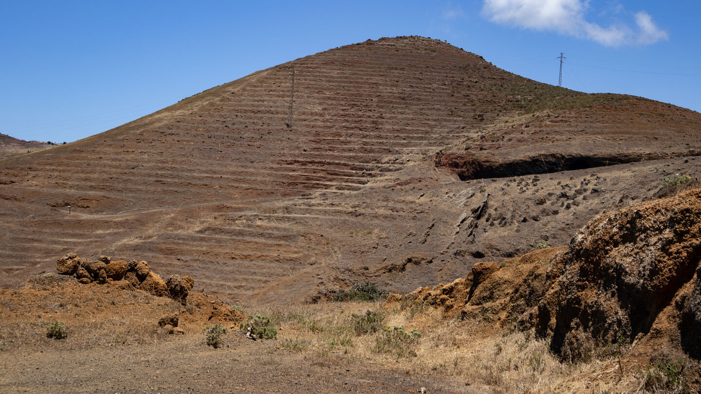 der terrassierte Berg Montaña del Vallado