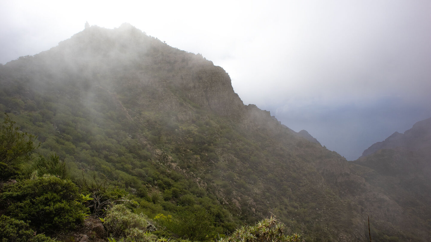 der Risco Verde hüllt sich in Wolken