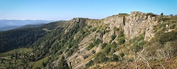 Blick vom Soultzeren Eck zum Taubenklangfelsen