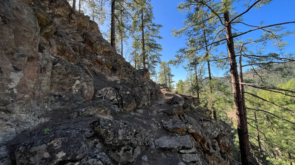 wandern entlang des Barranco La Puente