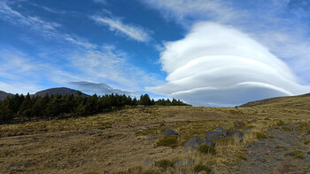 Wolken auf der Mulhacén Wanderung