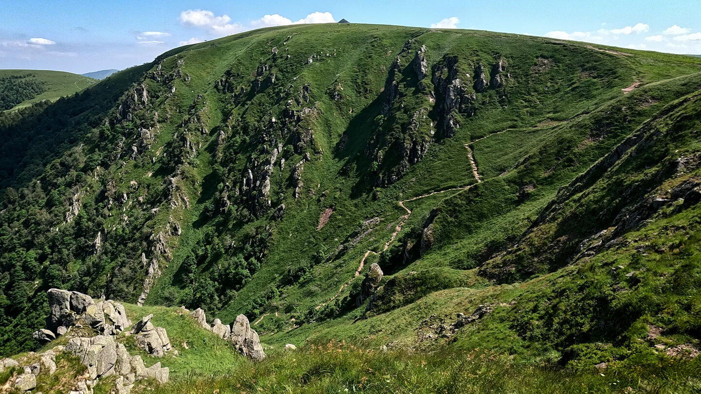 Aufstiegspfad Sentier de Falimont mit Le Hohneck