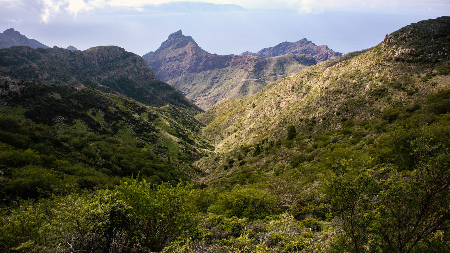 Blick Richtung Masca auf den Roque de la Fortaleza