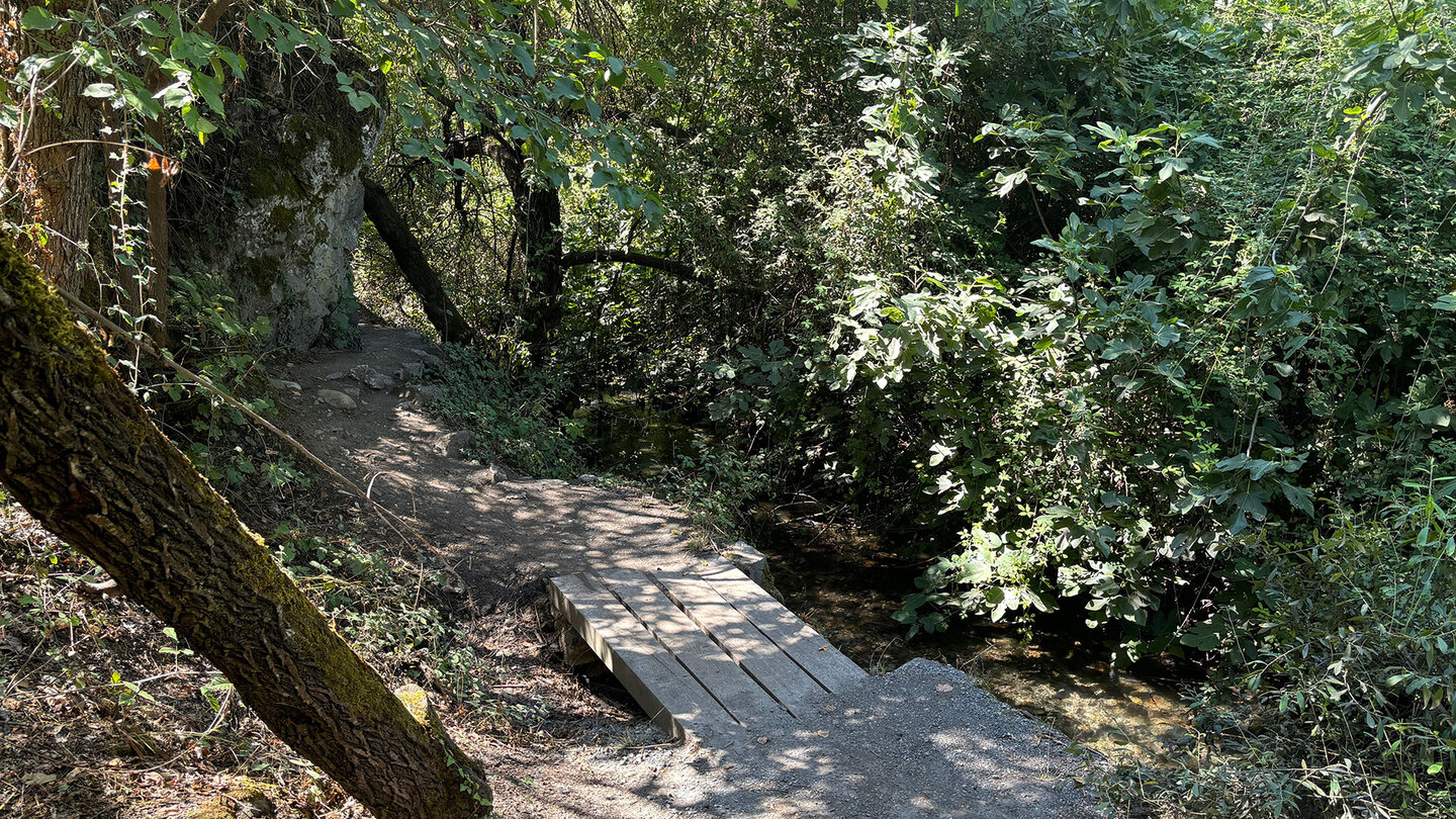 schattige Wanderroute am Río Monachil