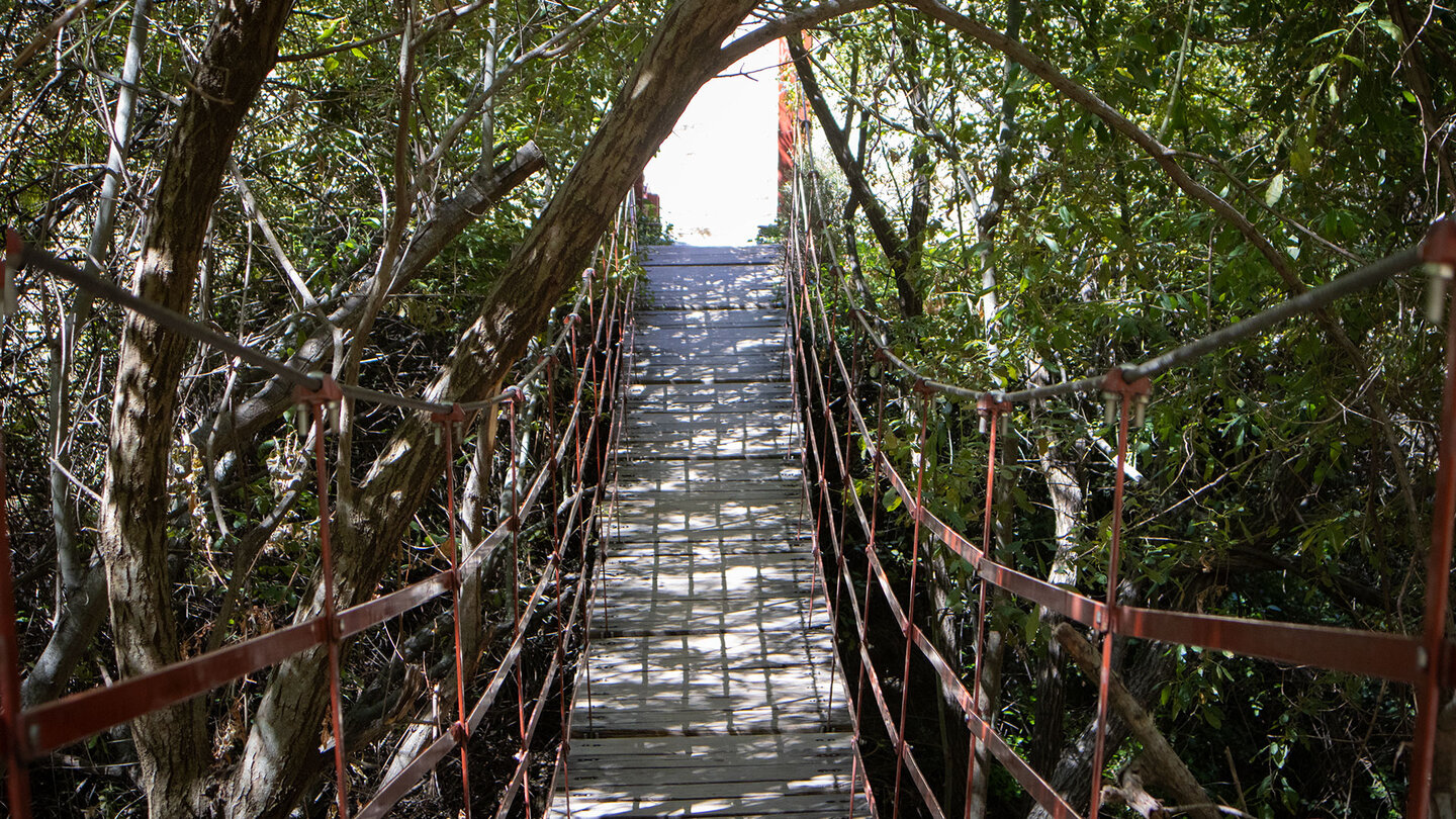 Hängebrücke bei Las Azuelas