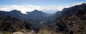 Ausblick vom Mirador de Los Andenes über die Schlucht Barranco de las Angustias