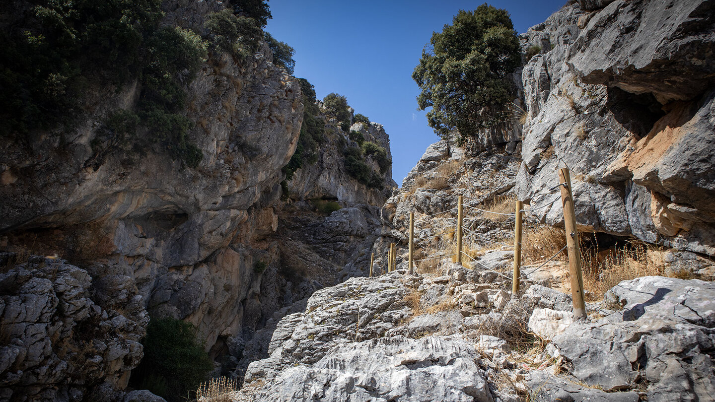 Wanderweg in die Schlucht Barranco de la Osa