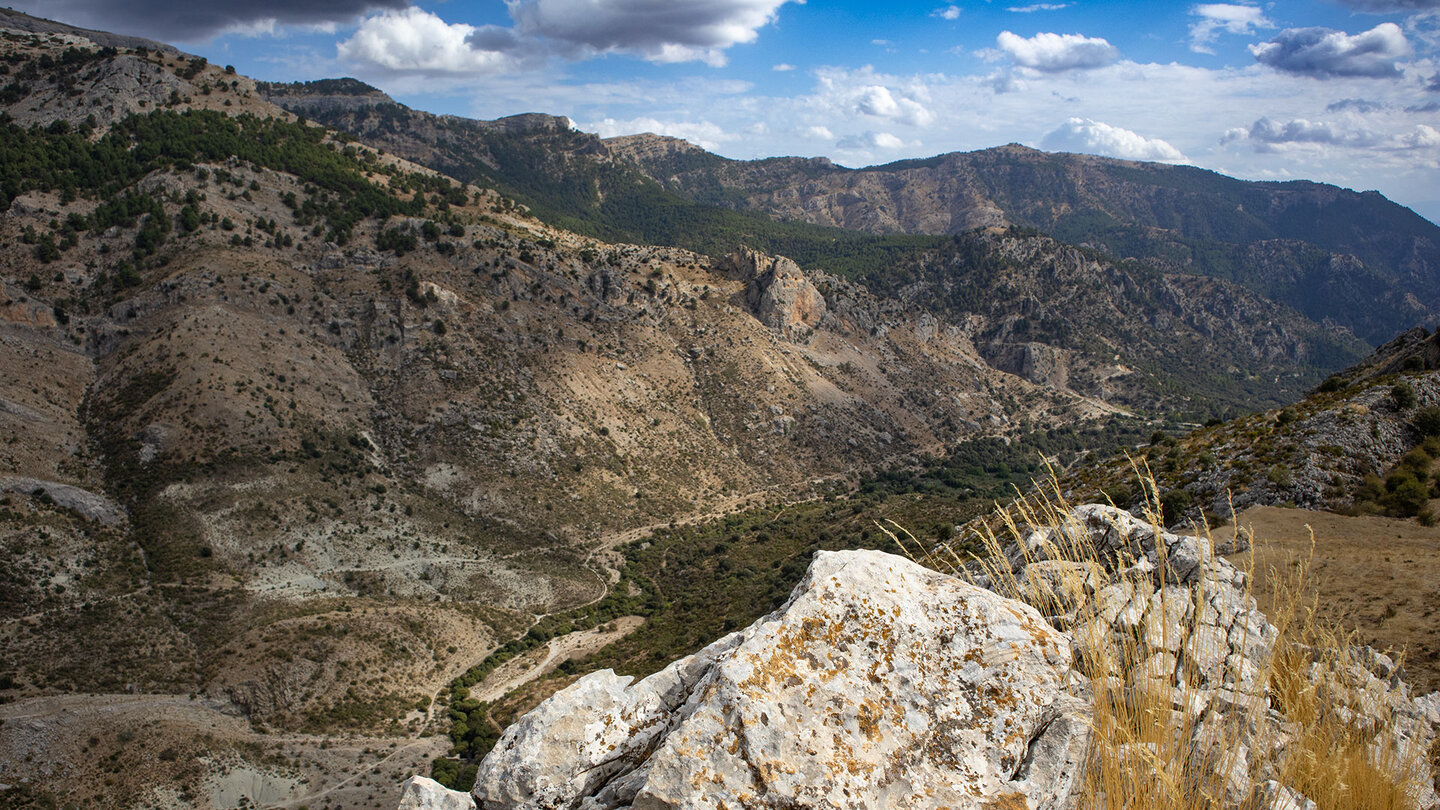 Panorama über die Wanderroute entlang des Río Castril