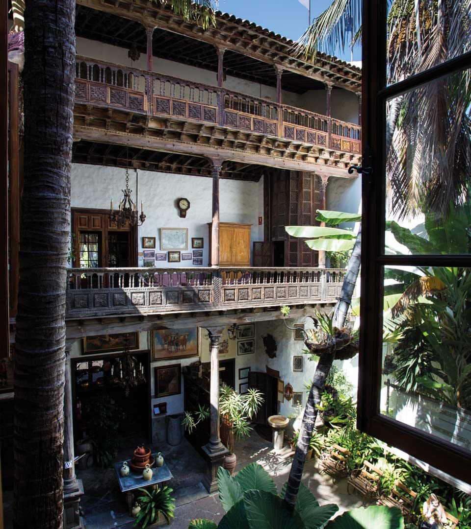 der Patio der Casa de los Balcones in La Orotava auf Teneriffa