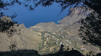 Blick auf Taguluche beim Mirador Ermita del Santo auf La Gomera