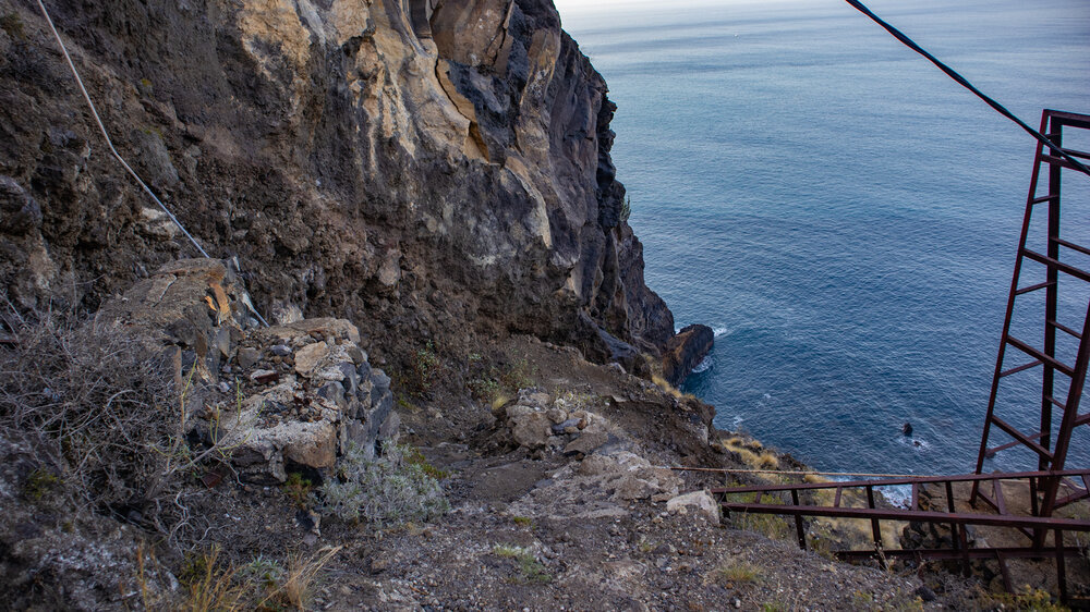 Abstieg zur Mündung des Barranco del Jurado in den Atlantik