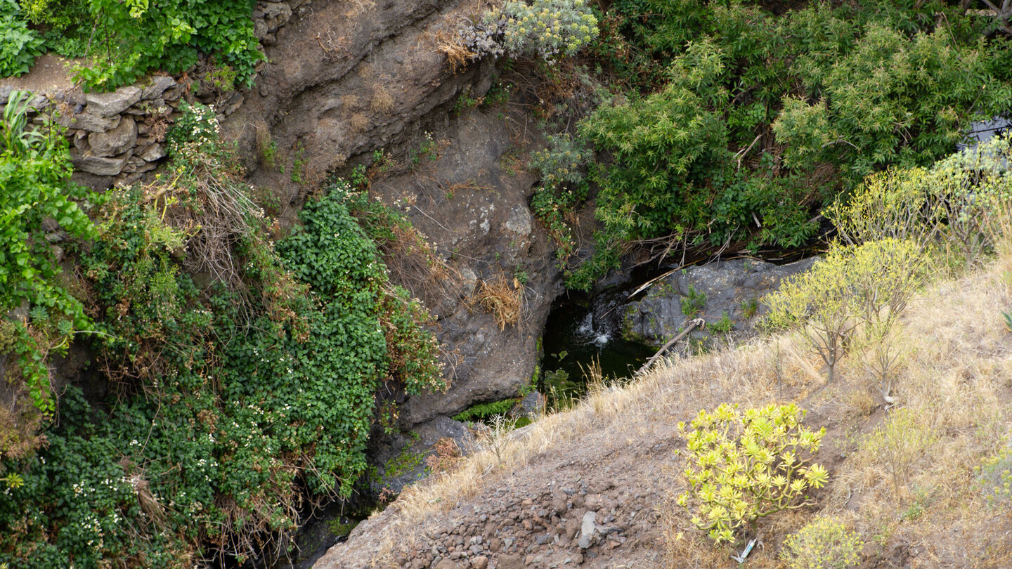 wasserführender Bauchlauf im Barranco Las Lajas