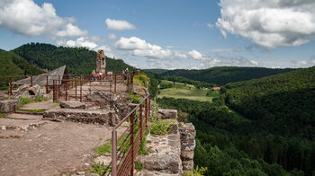 Blick von der Felckenstein zum Gimbelhof