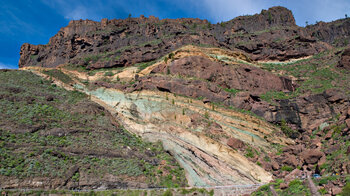 die spektakuläre Felsformation bei den Los Azulejos auf Gran Canaria