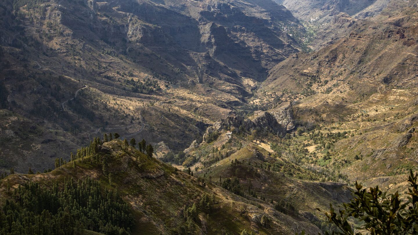 Blick aufs Naturschutzgebiet Benchijigua von Aussichtspunkt Tajaqué