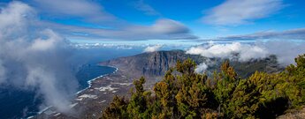 das El Golfo Tal vom Pico de Malpaso auf El Hierro aus gesehen