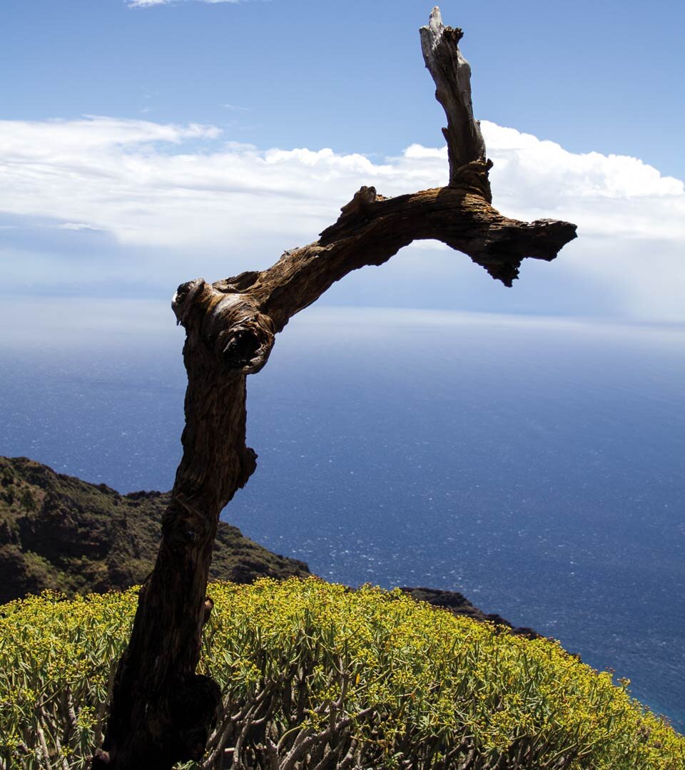 Ausblick aufs Meer vom Mirador de Isora auf El Hierro