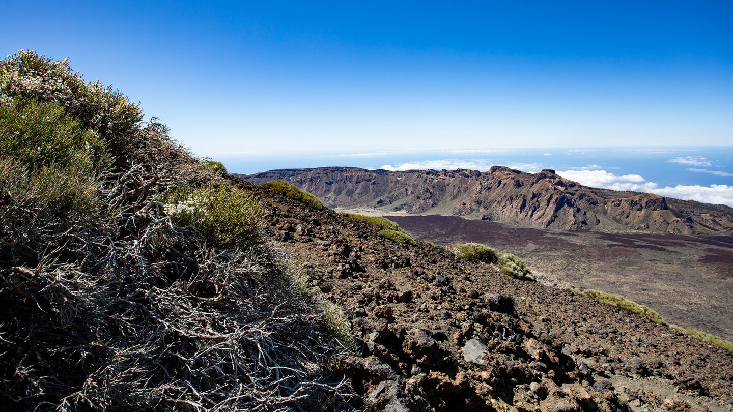 die Caldera Randberge bei der Aufwanderung zum Pico Viejo