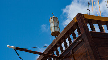 Details an der Santa Maria am Marinemuseum Museo Naval in Santa Cruz de La Palma