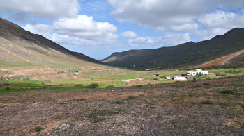 das große Tal Valle Grande vom Aussichtspunkt Mirador de Vallebrón auf Fuerteventura