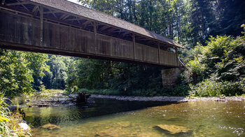 Kanadiersteg an der Gauchachmündung