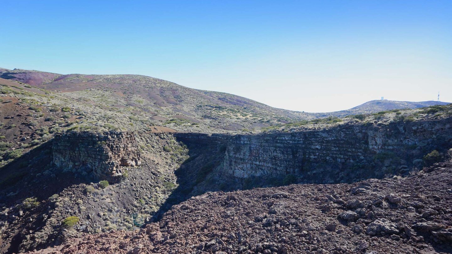 die Abbruchkante am Barranco del la Vera beim Wanderpfad