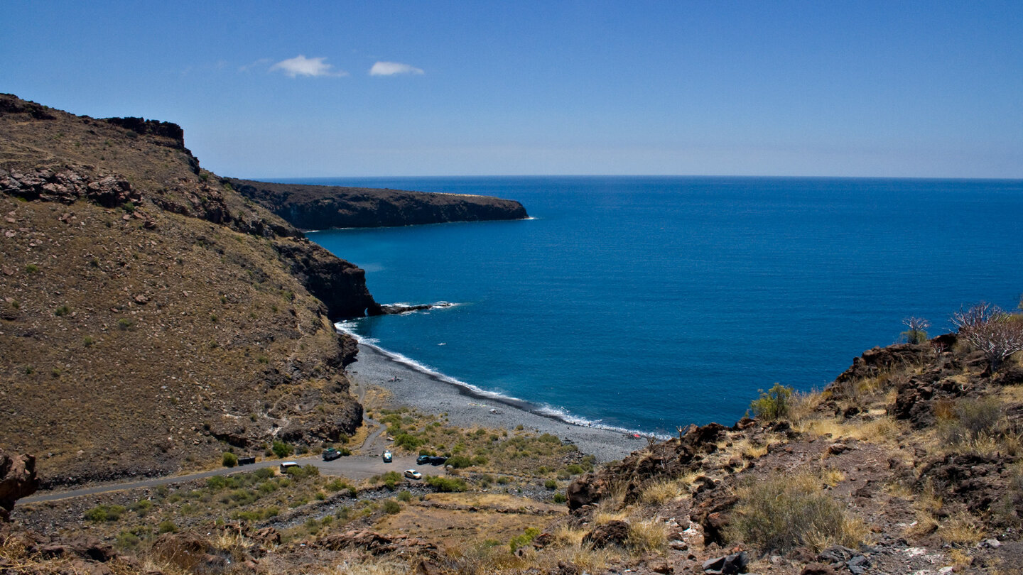 die Zufahrt zum Strand der Playa del Medio auf La Gomera