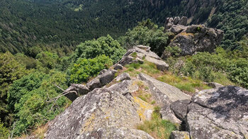 Felsformationen der Spitzfelsen beim Col de la Schlucht