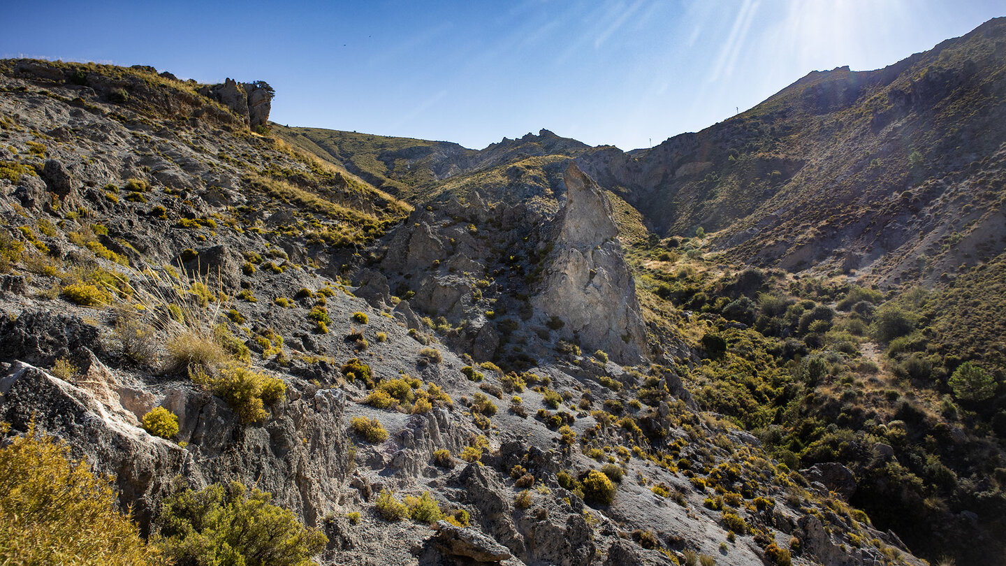 Wanderweg ian der Erosionsschlucht Barranco de las Revueltillas