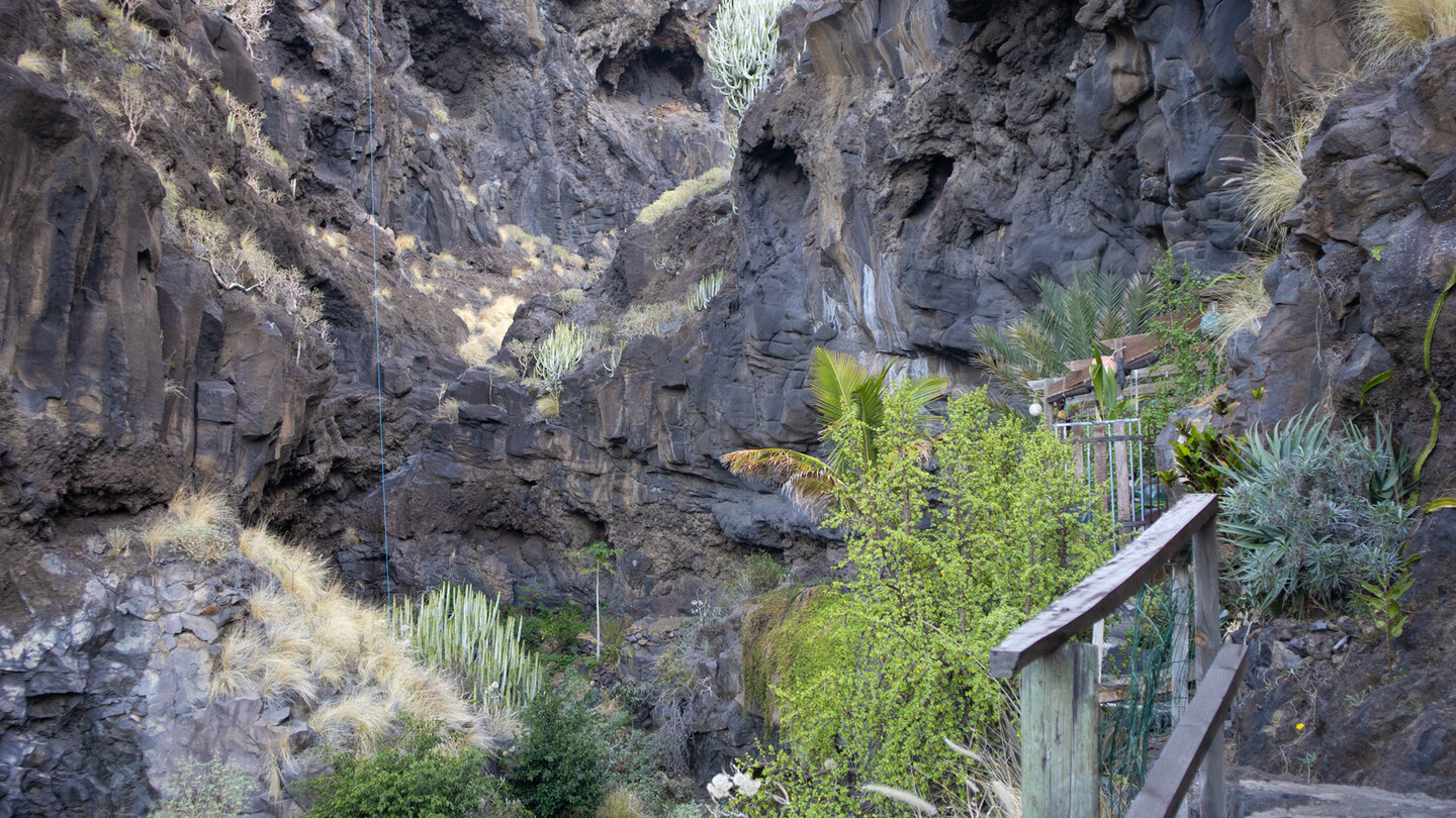 Felswände im Barranco del Jurado