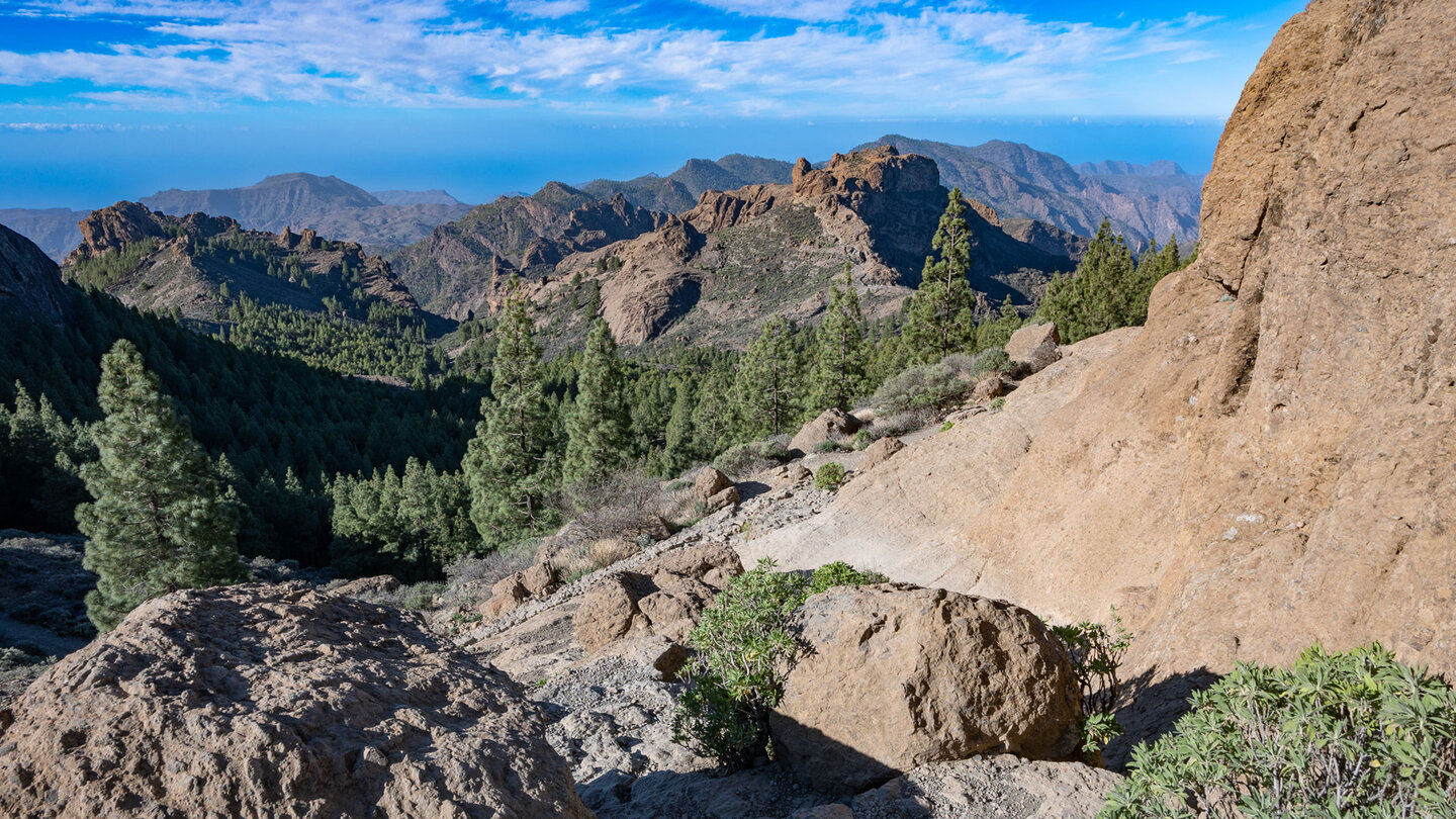 Ausblick vom Nubloplateau auf Montañon und Montaña Aserrador