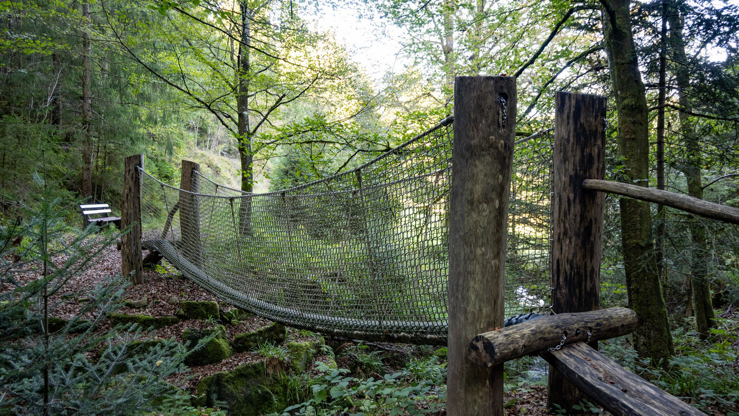 Hängebrücke auf dem Baiersbronner Erlebnispfad