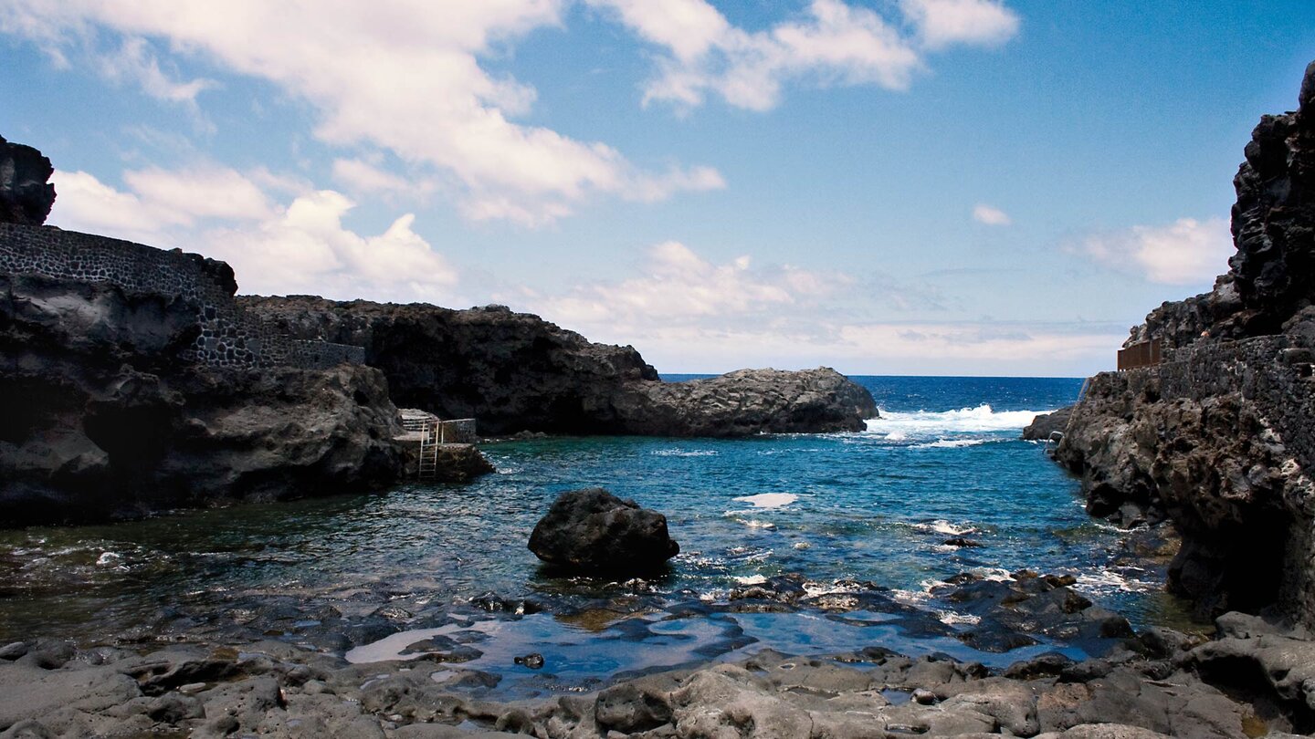 die Verbindung zum Meer vom Charco Manso auf El Hierro