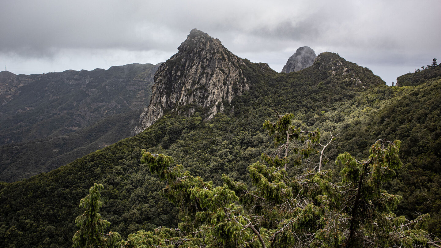 Blick auf den Roque de la Zarcita vom Mirador Roque de Ojila