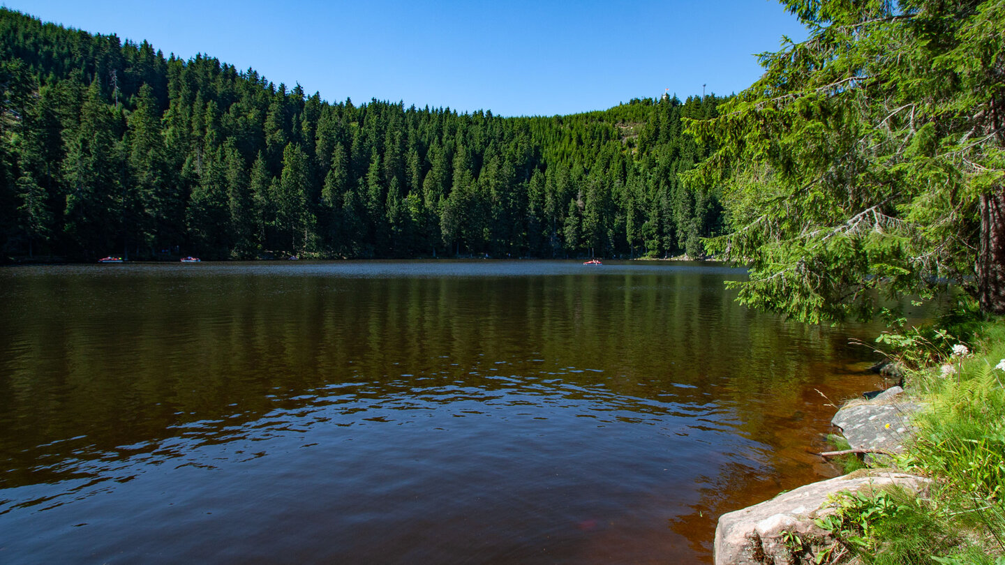 Blick vom Mummelsee zur Grinde-Hütte