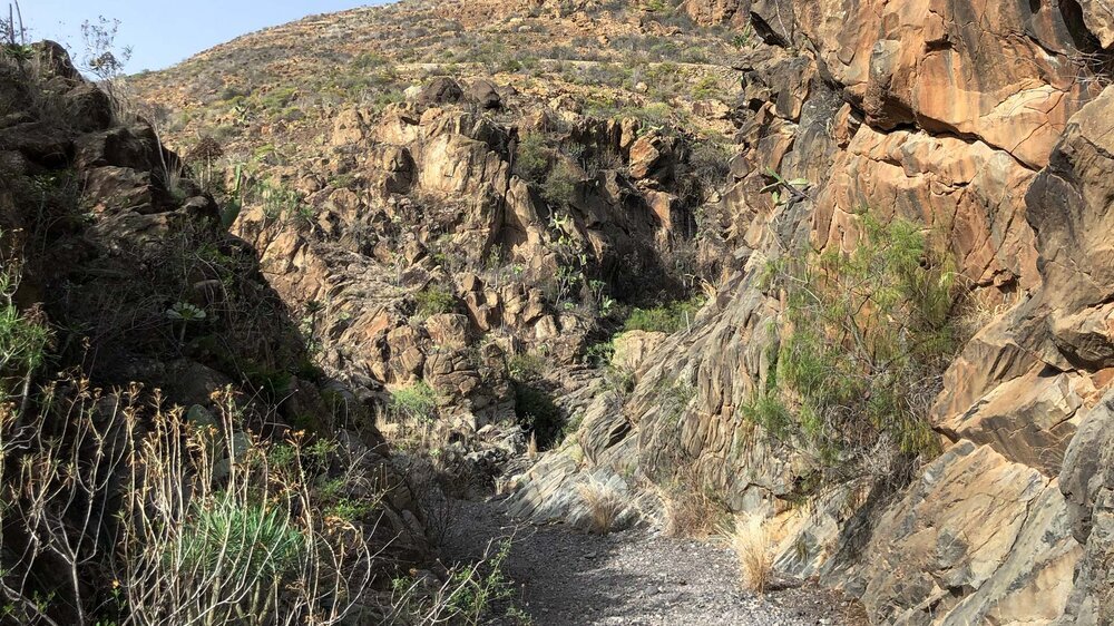 Wanderweg im Barranco de Tamadaya