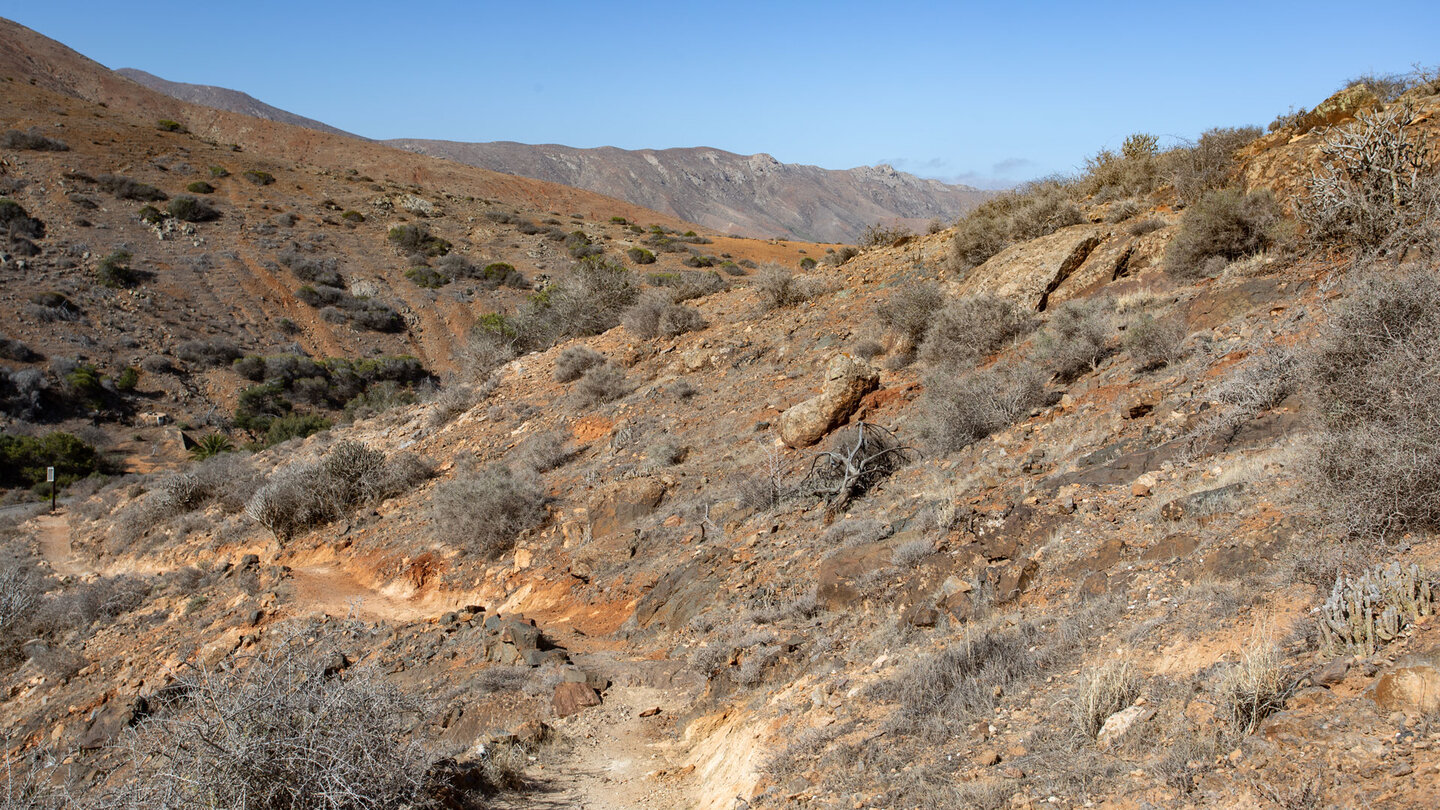 Abstiegspfad Richtung Aula de la Naturaleza de Parra Medina