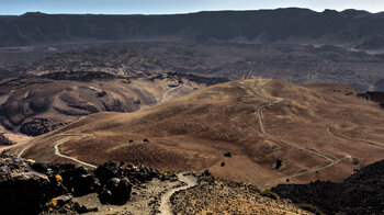 der Gipfel des Montaña Blanca mit den Randbergen der Caldera