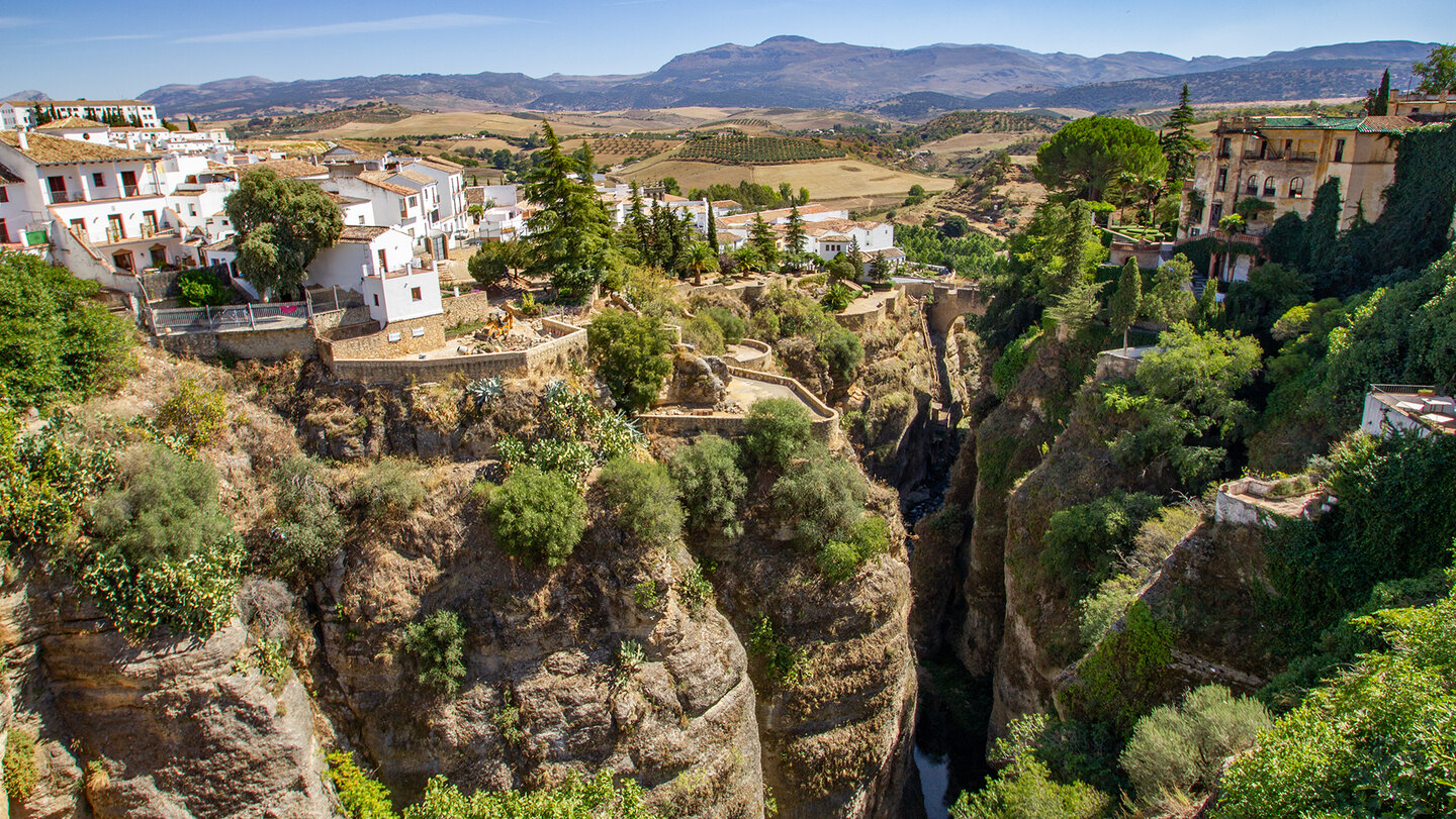 Blick über die Schlucht El Tajo in Ronda