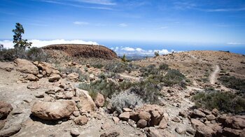 wandern auf dem Weg zum Sombrero de Chasna